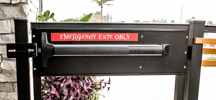 emergency push bar installation in Acton
